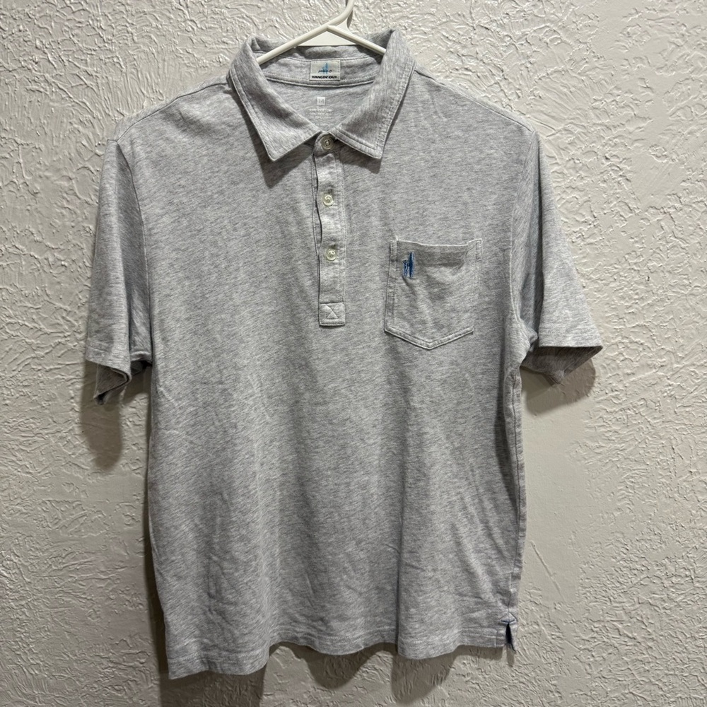 Johnnie O size 14 polo collar gray like new